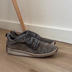 Sorel Women's Gray Suede Sneakers